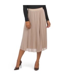 Sincerely Jules Mesh Pleated Midi Skirt